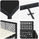 Have Spisebordssæt 5 pcs Sort polyrattan