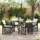 Have Spisebordssæt 5 pcs Sort polyrattan