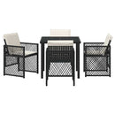 Have Spisebordssæt 5 pcs Sort polyrattan