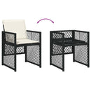 Have Spisebordssæt 5 pcs Sort polyrattan