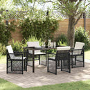 Have Spisebordssæt 5 pcs Sort polyrattan