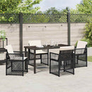 Have Spisebordssæt 5 pcs Sort polyrattan
