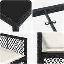 Have Spisebordssæt 5 pcs Sort polyrattan