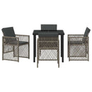 Have Spisebordssæt 5 pcs Grå polyrattan