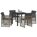 Have Spisebordssæt 5 pcs Grå polyrattan