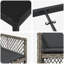 Have Spisebordssæt 5 pcs Grå polyrattan