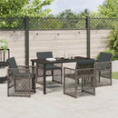 Have Spisebordssæt 5 pcs Grå polyrattan