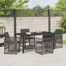 Have Spisebordssæt 5 pcs Grå polyrattan