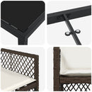 Have Spisebordssæt 5 pcs Brun polyrattan