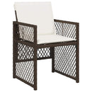 Have Spisebordssæt 5 pcs Brun polyrattan