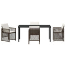 Have Spisebordssæt 5 pcs Brun polyrattan