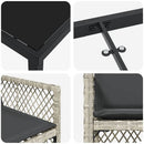 Have Spisebordssæt 5 pcs Lysegrå polyrattan