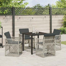 Have Spisebordssæt 5 pcs Lysegrå polyrattan