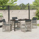 Have Spisebordssæt 5 pcs Lysegrå polyrattan