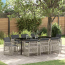 Have Spisebordssæt 9 pcs Lysegrå polyrattan