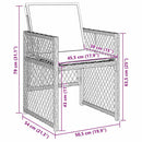 Have Spisebordssæt 9 pcs Lysegrå polyrattan