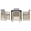 Have Spisebordssæt 5 pcs Beige polyrattan