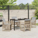 Have Spisebordssæt 5 pcs Beige polyrattan