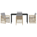 Have Spisebordssæt 5 pcs Beige polyrattan