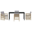 Have Spisebordssæt 5 pcs Beige polyrattan