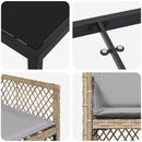 Have Spisebordssæt 9 pcs Beige polyrattan