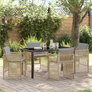 Have Spisebordssæt 5 pcs Beige Pulverlakeret stål