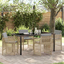 Have Spisebordssæt 5 pcs Beige Pulverlakeret stål