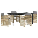 Have Spisebordssæt 5 pcs Beige Pulverlakeret stål