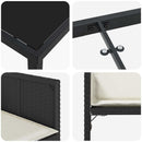 Have Spisebordssæt 5 pcs Sort polyrattan