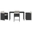 Have Spisebordssæt 5 pcs Sort polyrattan