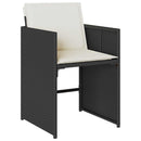 Have Spisebordssæt 5 pcs Sort polyrattan