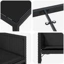 Have Spisebordssæt 5 pcs Sort polyrattan