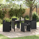 Have Spisebordssæt 5 pcs Sort polyrattan