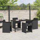 Have Spisebordssæt 5 pcs Sort polyrattan