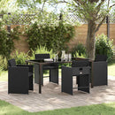Have Spisebordssæt 5 pcs Sort polyrattan