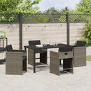 Have Spisebordssæt 5 pcs Grå polyrattan