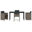 Have Spisebordssæt 5 pcs Grå polyrattan
