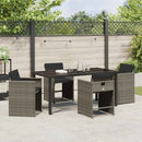 Have Spisebordssæt 5 pcs Grå polyrattan