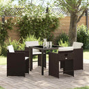 Have Spisebordssæt 5 pcs Brun polyrattan