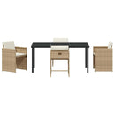 Have Spisebordssæt 5 pcs Beige polyrattan