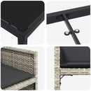 Have Spisebordssæt 5 pcs Lysegrå polyrattan