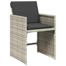 Have Spisebordssæt 5 pcs Lysegrå polyrattan