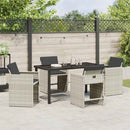 Have Spisebordssæt 5 pcs Lysegrå polyrattan