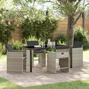 Have Spisebordssæt 5 pcs Lysegrå polyrattan