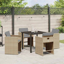 Have Spisebordssæt 5 pcs Beige polyrattan