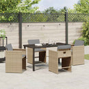 Have Spisebordssæt 5 pcs Beige polyrattan