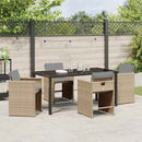 Have Spisebordssæt 5 pcs Beige polyrattan