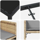 Have Spisebordssæt 9 pcs Beige polyrattan