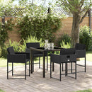 Have Spisebordssæt 5 pcs Sort polyrattan