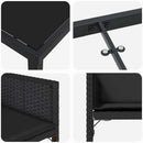 Have Spisebordssæt 5 pcs Sort polyrattan